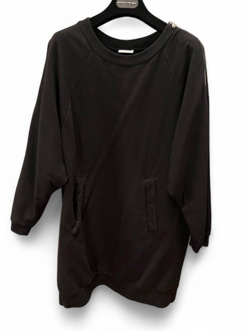 Vintage Dries van noten raglan sleeve zip sweatshirt black S